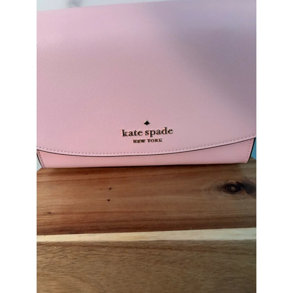 Kate Spade NY Chalk Pink Saffiano Leather Convertible Crossbody WKR00119 New Tag
